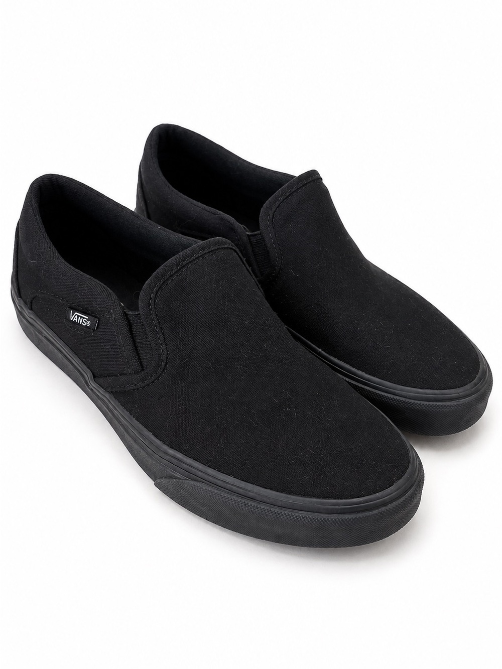 Vans Classic Slip-On Black Canvas Sneakers Women’s 8.5 Black/Black